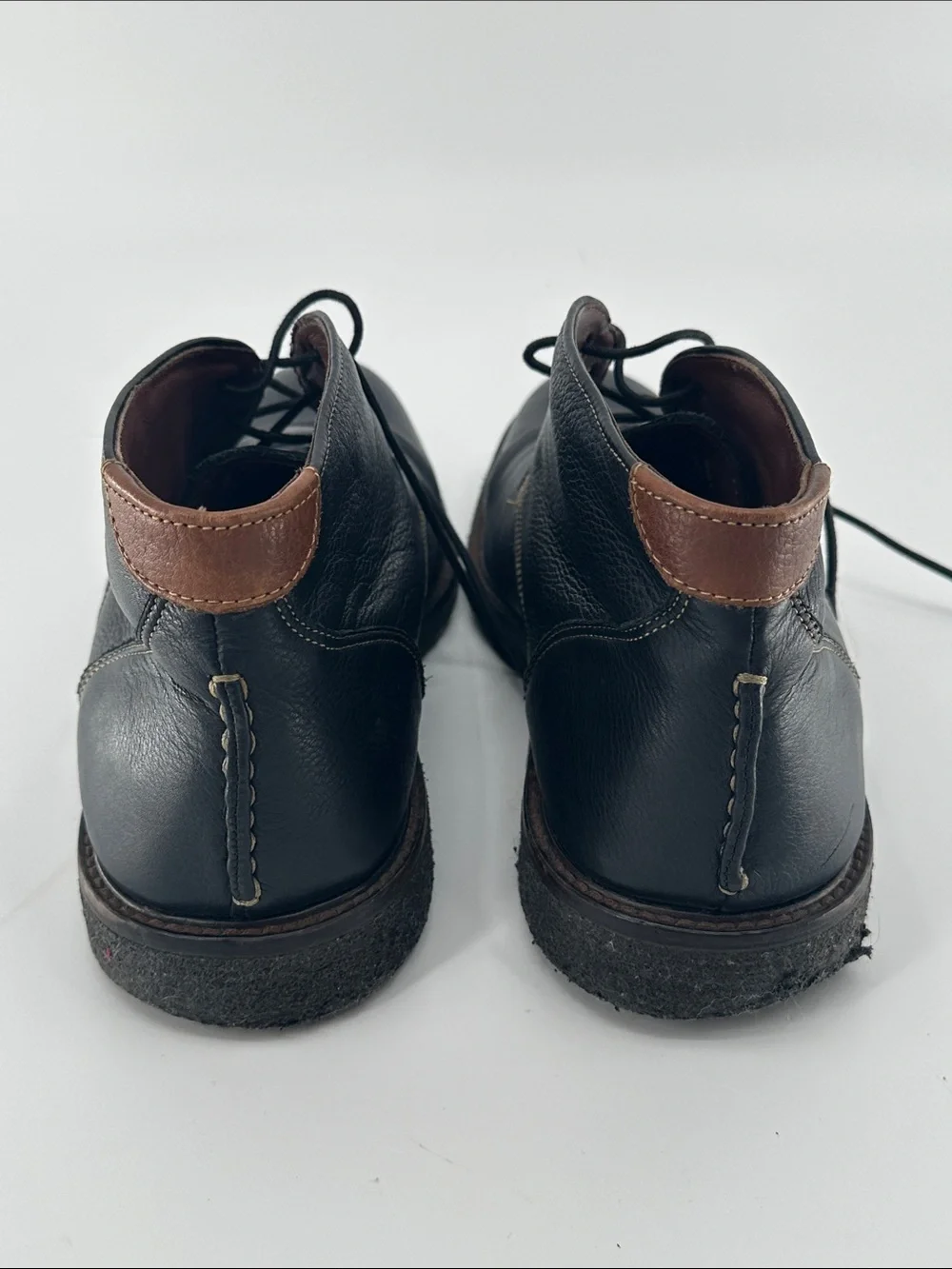 Johnston & Murphy Black Leather Chukka Boots
